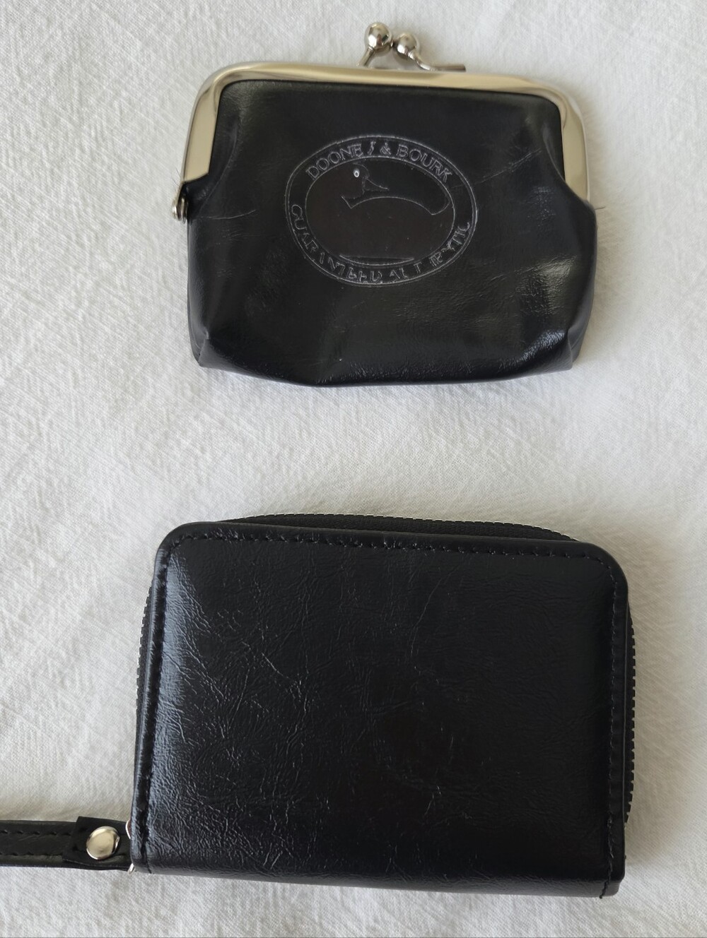 Dooney & Bourke Detachable Pebble Leather Wristlet with a Kisslock Coin Purse